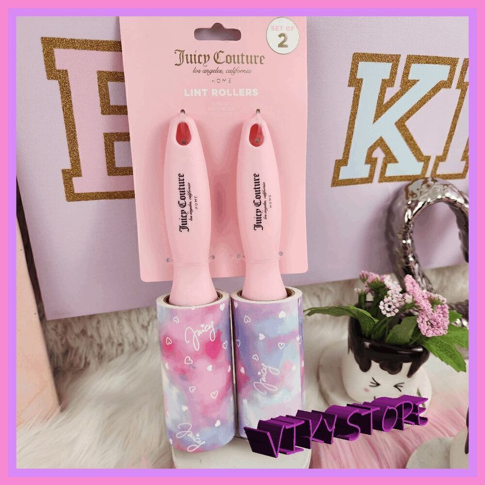 💕 NWT Juicy Couture 2 Pack Lint Roller Stylish Design #7145 💕